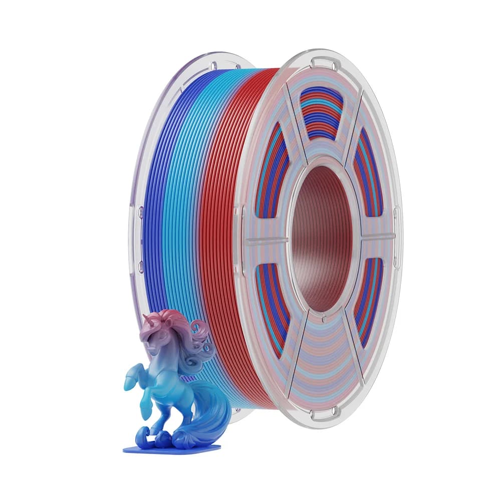Mecpow PLA 1KG PLA Rainbow 3D PRINTER FILAMENT 50-200mm/s, 200-240°C Temperature, 100g Color change cycle, 1.23g/cm³ Density