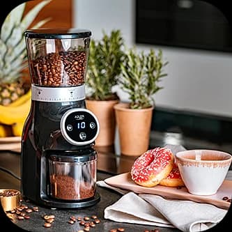 Incentive Coffee Grinder 300W, 31 settings, Quiet Work, Modern Design, Black/Silver, 300g feeder