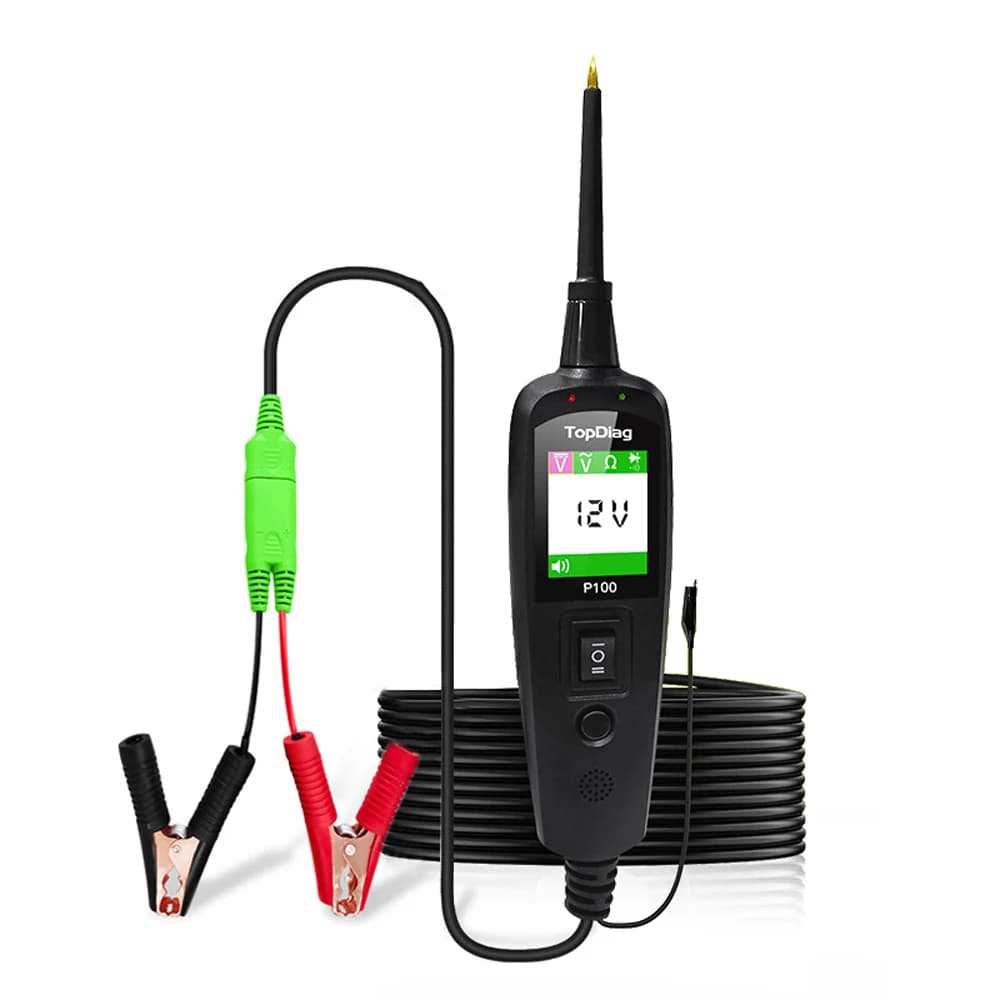 2026 JDiag P100 Automotive Circuit Tester Car Voltage Detector Electrical System Probe Kit AC DC 12V 24V Car Diagnostic Tool