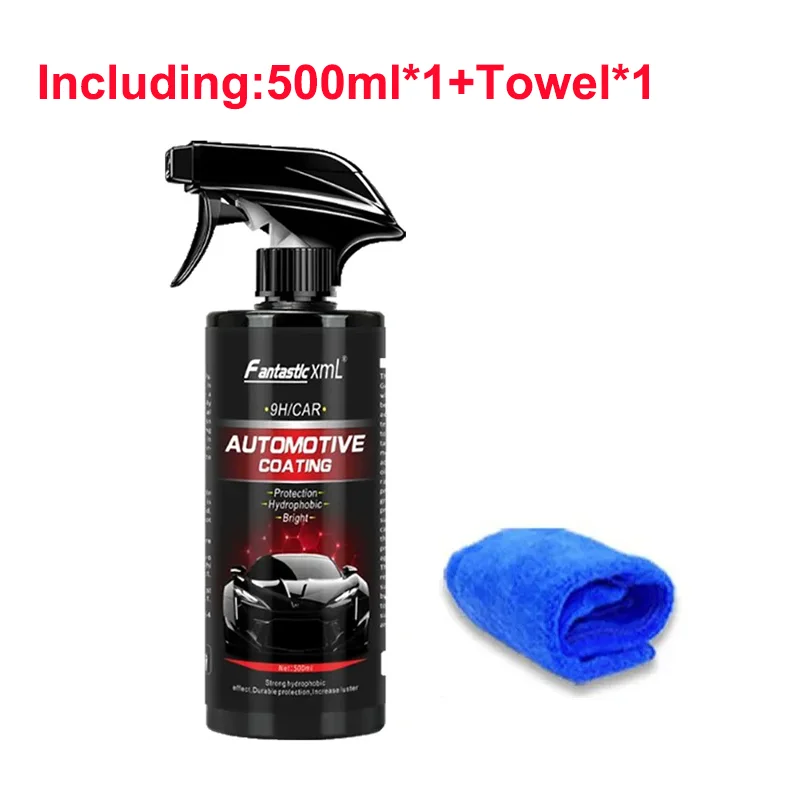 Car ceramic coating, 9H hardness, car painting, crystal plating, 500ML, nano-glass coating, car accessories, 1 piece/3 pieces/5 pieces