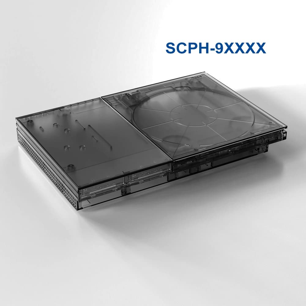 Bitfunx Translucent Black Purple Replacement Case for PS2 Slim Game Console