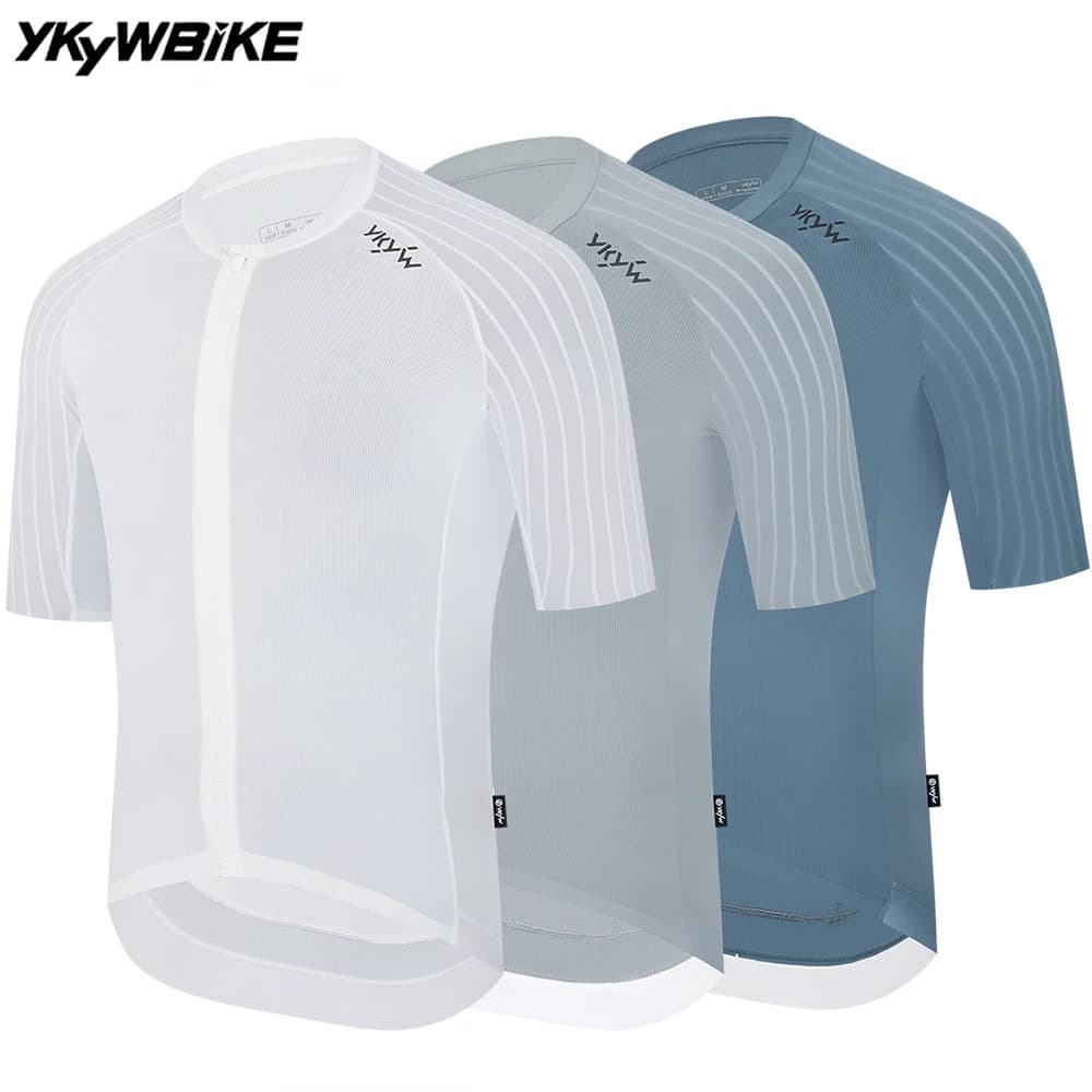YKYW 2025 Summer Men Cycling Jersey Road Bike Shirt Bicycle Jersey YKK Zipper Breathable Aerodynamic Raglan Sleeve  Quick-drying