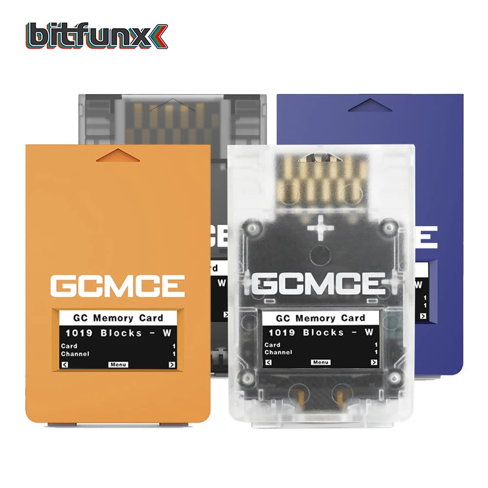 Bitfunx Game Saves Memory Card GCMCE FlipperMCE With OLED Display for Nintendo GameCube Wii RVL001 Game Console