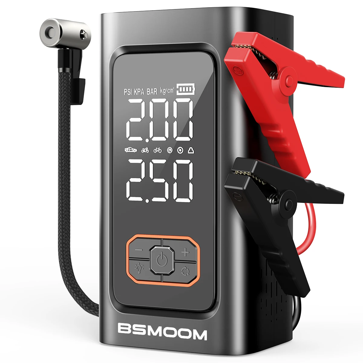 Car Jump Starter With Air Compressor LCD Screen 21800mAh Portable Booster Charger ,6000A Powerful Car Battery Starting Device,Car Battery ChargerFor12V(ALL Gas/10L Diesel) Start The Car Quickly, USB Input/output, LED Emergency, Car Accessories Tools