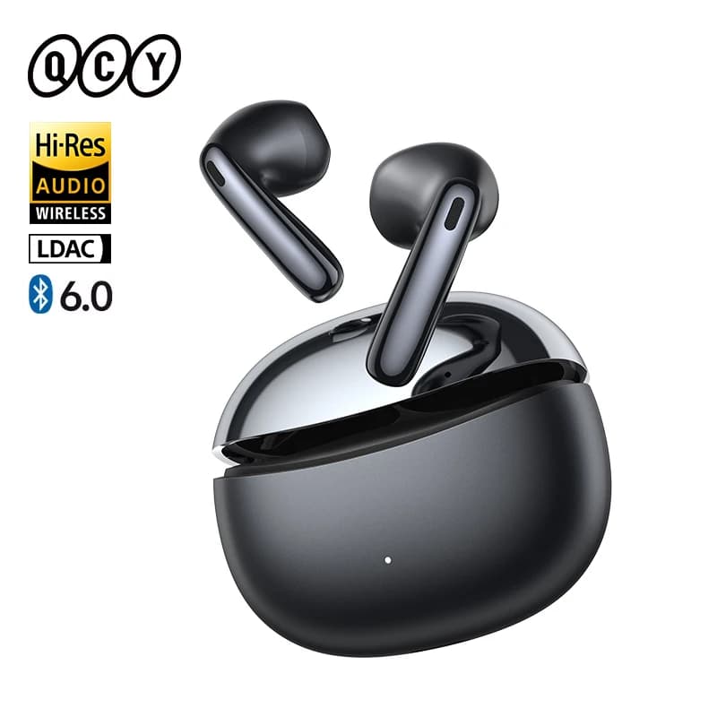 QCY AilyBuds E50 HT11 Wireless Earphones Hi-Res Adaptive Hybrid ANC Headphone Bluetooth 6.0 Spatial Sound Earbuds 11mm Drivers