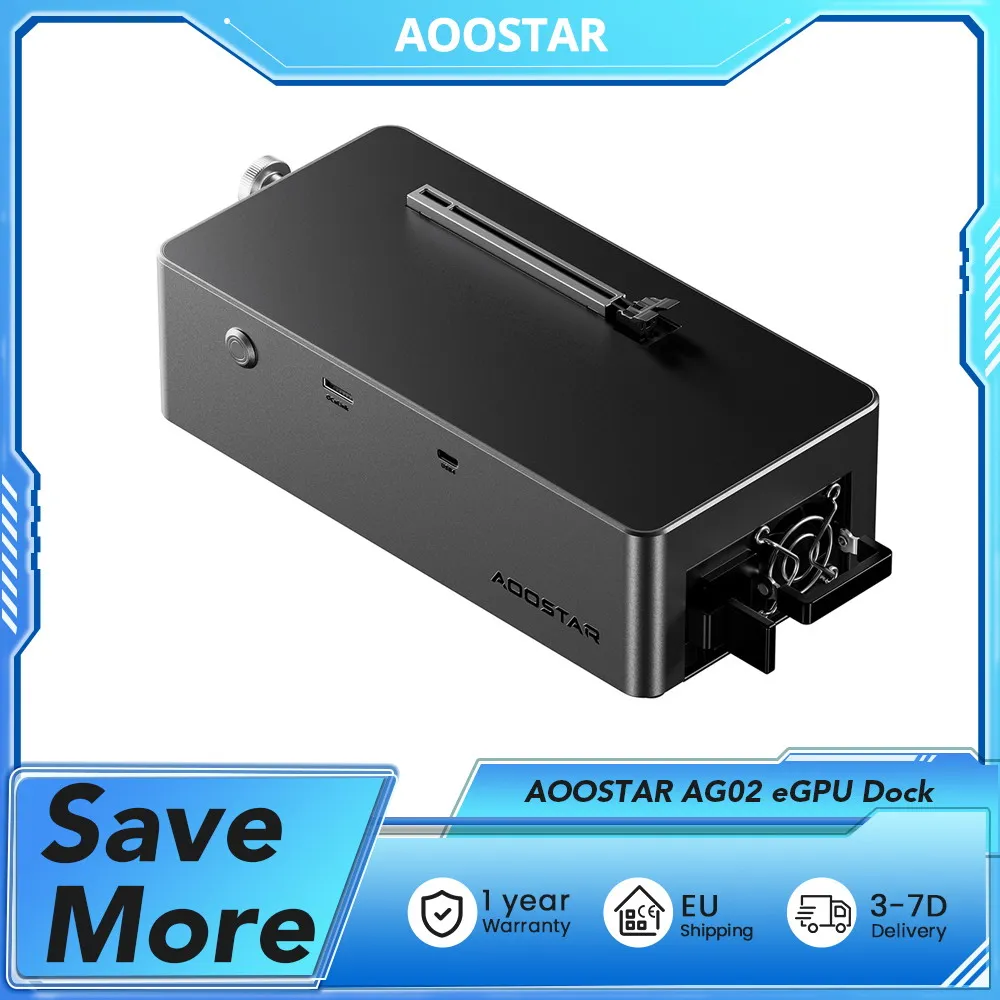 AOOSTAR AG02 eGPU Dock with Oculink & USB4 Port 100W Reverse Charging Built-in 800W Power Supply Supports TGX Interface Hot-swap