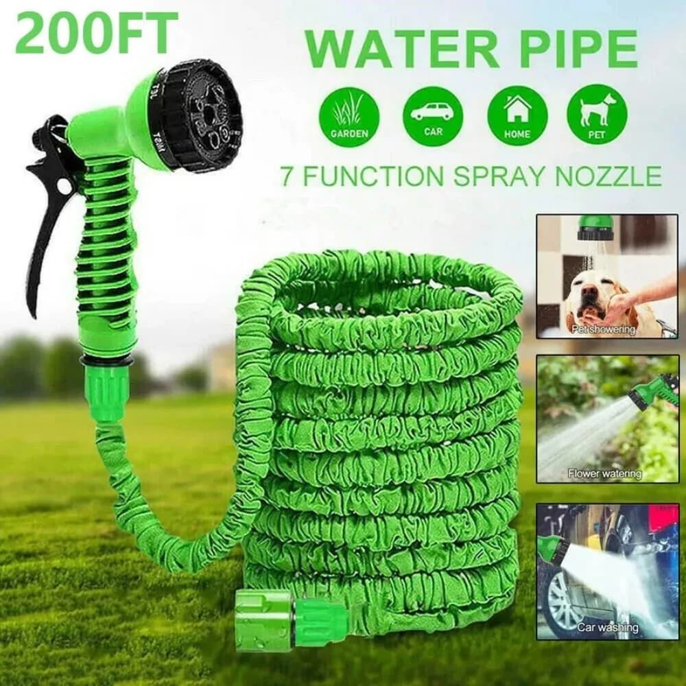 Tuyau magique extensible, lavage de voiture à haute pression, 7 fonctions de pulvérisation d'eau, pistolet à eau, tuyau d'arrosage de jardin domestique