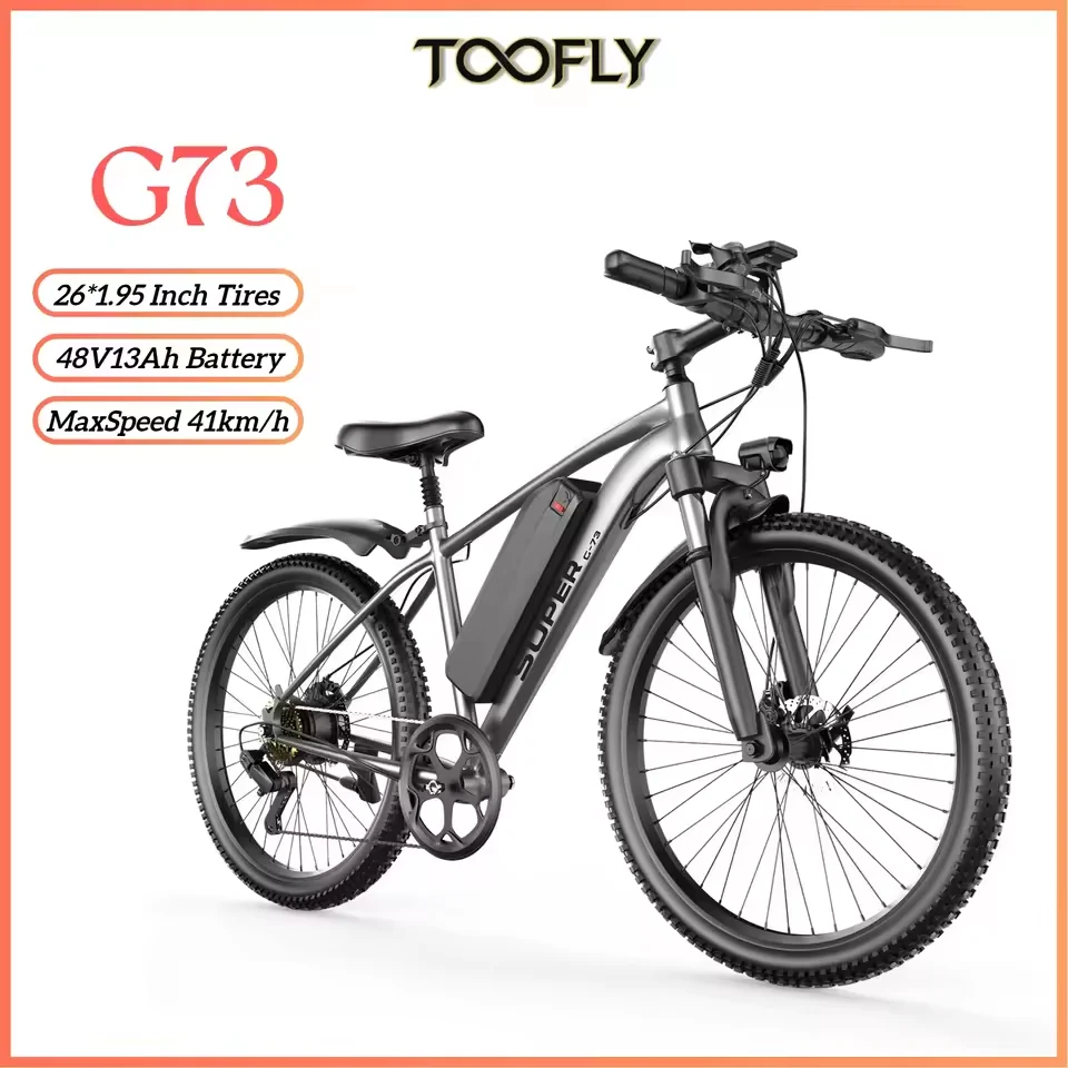 TOOFLY G73 S 41KM/H Electric Bike 250W Motor 48V13Ah Battery City Commuting E-Bike 26*1.95 Inch Tire Adults Electric Bicycle Disc Brake Lightweight EBike