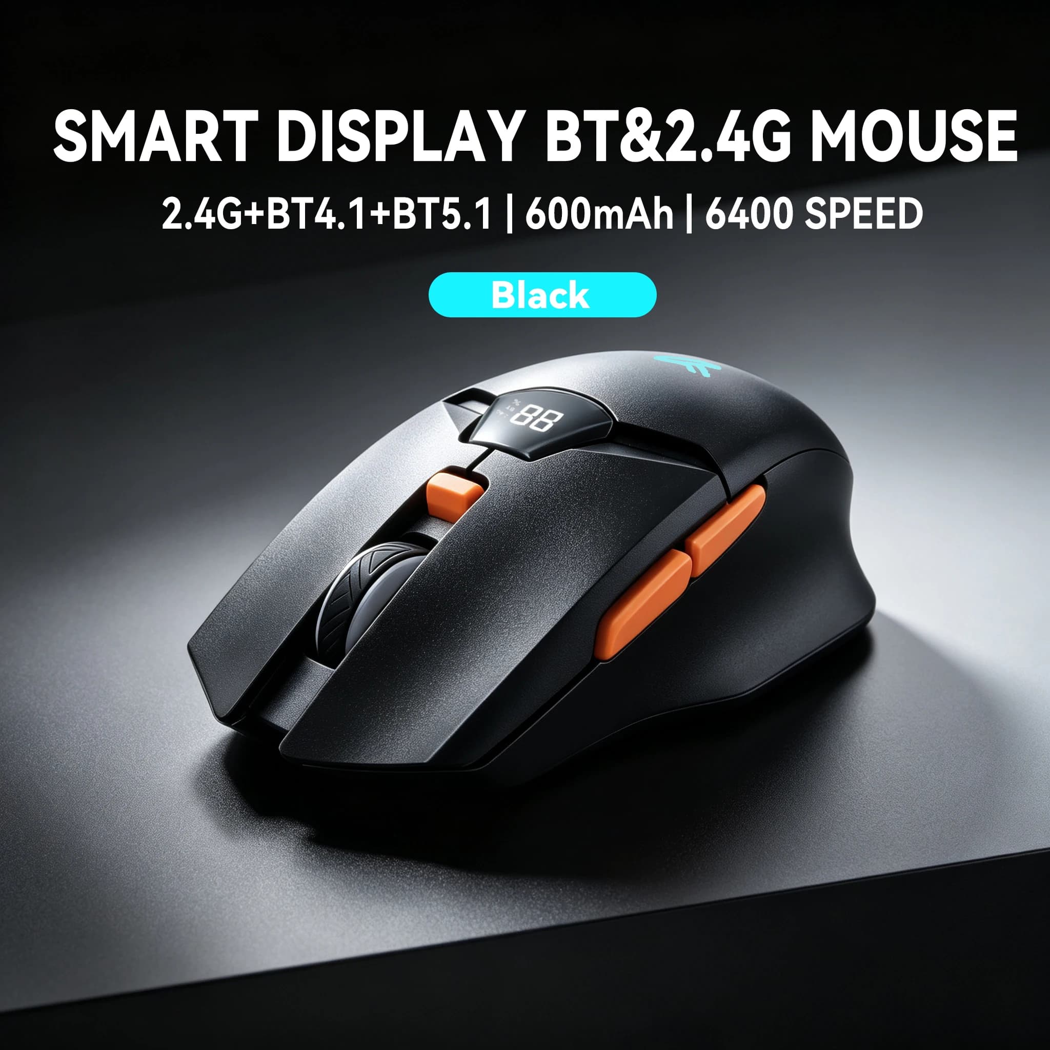 Wireless Mouse Bluetooth & 2.4G Triple Mode Ergonomic Silent Rechargeable Mouse with Adjustable DPI, Portable Optical Mouse for Laptop PC Mac Notebook Office Home Business