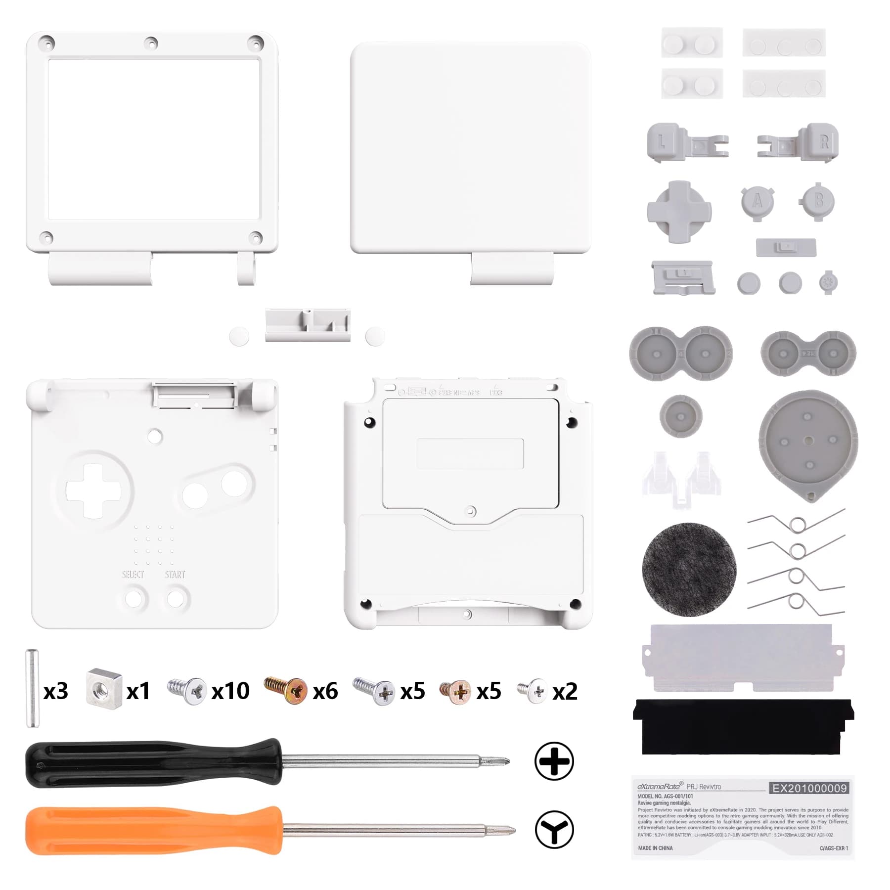 eXtremeRate IPS Ready Upgraded Custom Replacement Housing Shell for Gameboy Advance SP GBA SP for IPS & Standard LCD
