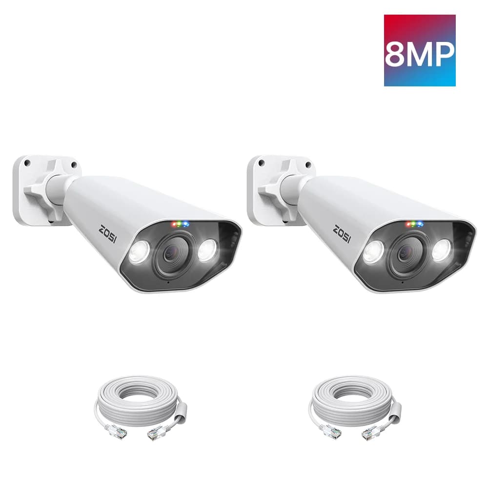 ZOSI 4K 8MP 5MP Add-on Camera for PoE Security Camera System, Work with ZOSI 8 Channel 16 Channel PoE NVR
