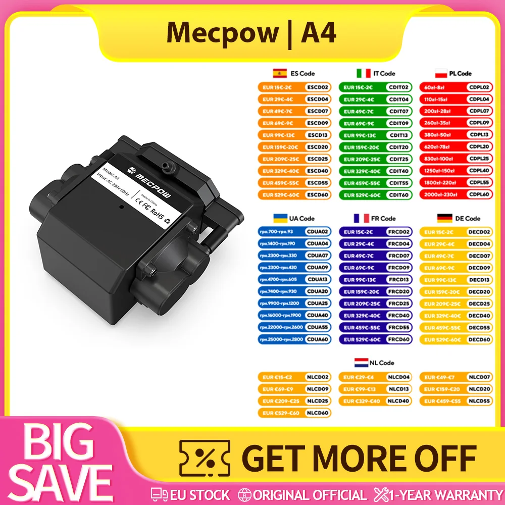 Mecpow A4 Air Assist with a 30L/Min Air Pump for Mecpow X3/X3 Pro, Efficient and Cleaner Engraving, Longer Service Time, Adjustable Air Volume, Low Noise and Stable Working Time, Simple Assembly - EU Plugs