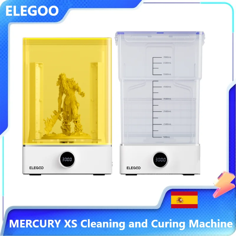 ELEGOO MERCURY XS BUNDLE Washing and Curing Machine for Large Resin 3D Prints Compatible with SATURN MARS Series 3D Printer