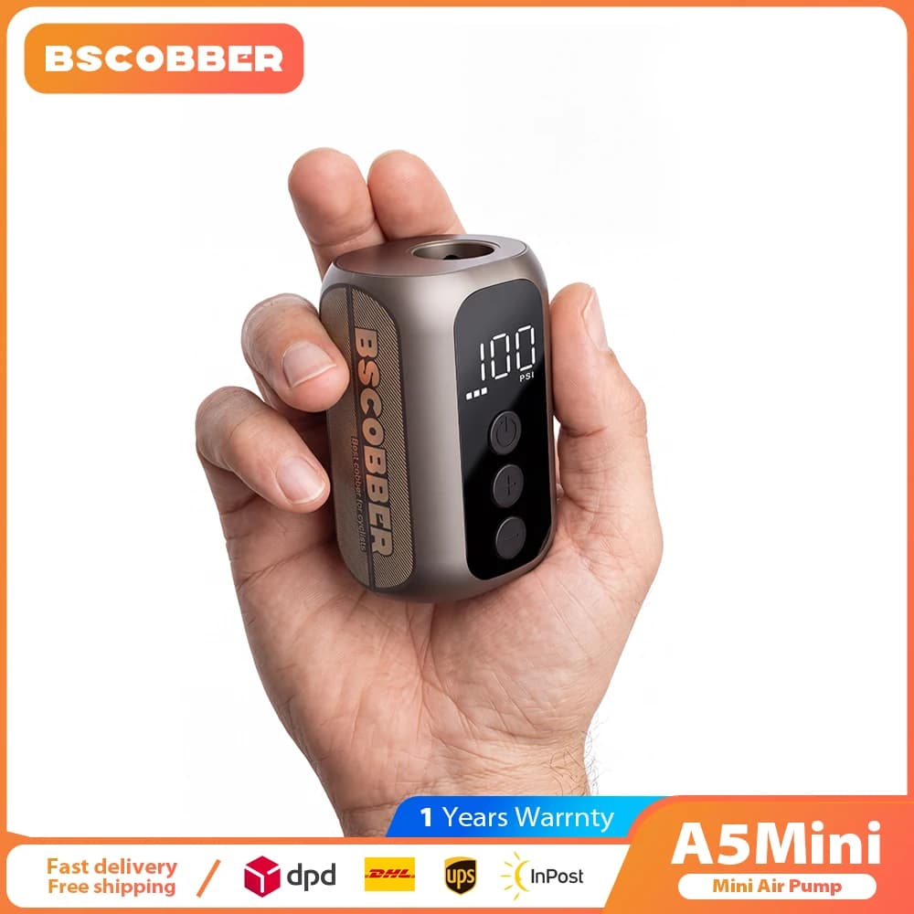 BSCOBBER A5mini Tire Inflator 100PSI High Pressure Portable Air Pump Wireless Portable Rechargeable Bicycle Accessories