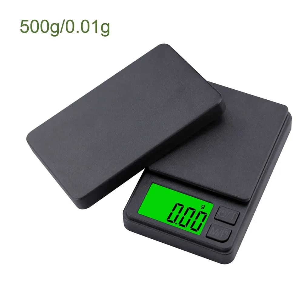 Digital Precision Pocket Scale 1000g X 0.01g with Backlit LCD Miniature Food Jewelry Ounces/Grains Measurement for Travel