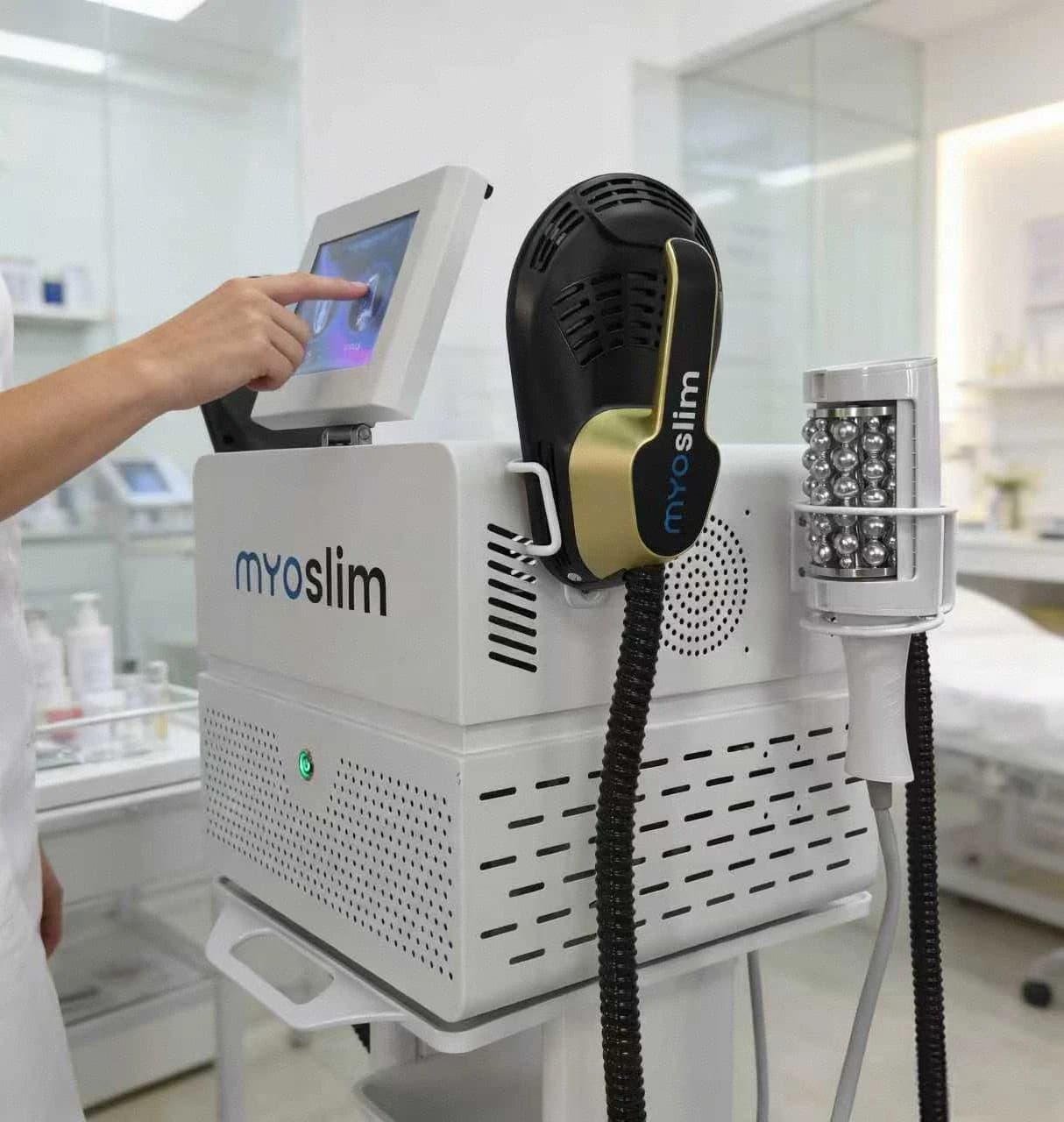 MYOslim, 6500W, EMS Body Sculpt Machine, RF Roller, HI-EMT, Muscle Building, Fat Reduction, Hip Lifting, Facial Contour