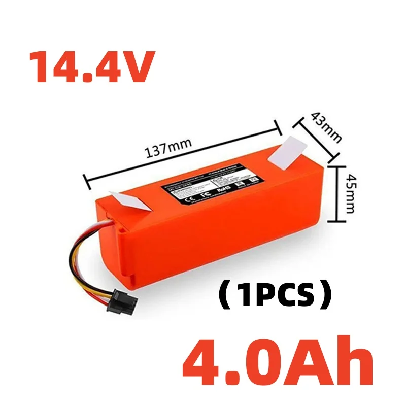 Replacement Battery for Xiaomi Roborock S55 S60 S65 S50 S51 S5 MAX Robot Vacuum Cleaner S6 Parts 14.4V 12800mAh