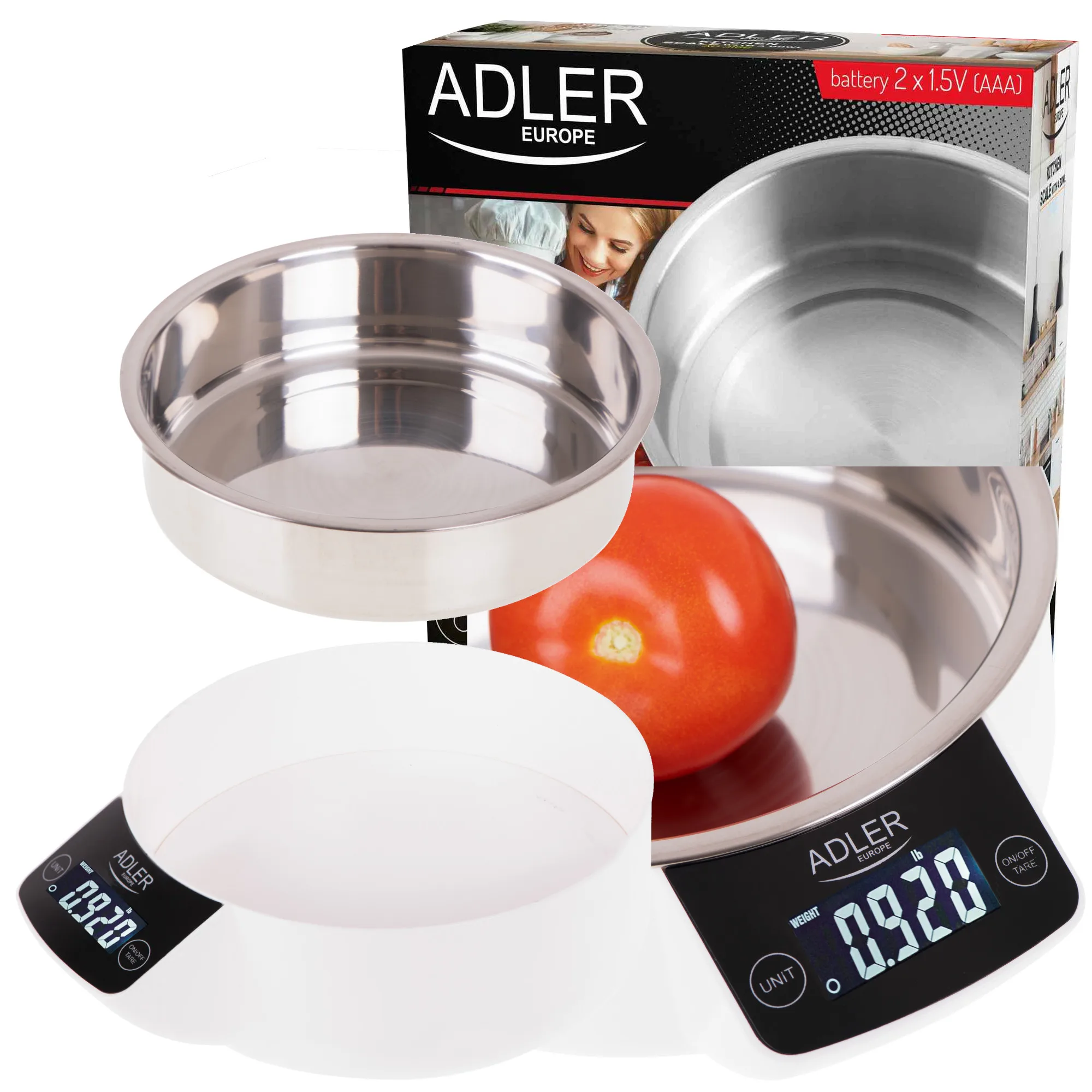 Electronic Kitchen Scale with Bowl 5kg Exact 1G LCD White