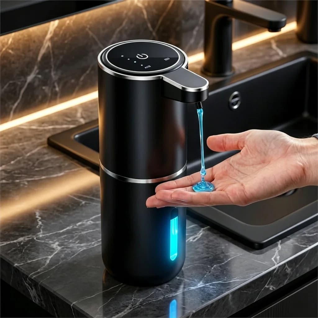 Automatic Soap Dispenser Smart Motion Sensor Liquid Foam Dispenser Touchless USB Rechargeable Wall Mounted with Visible Window for Bathroom Kitchen