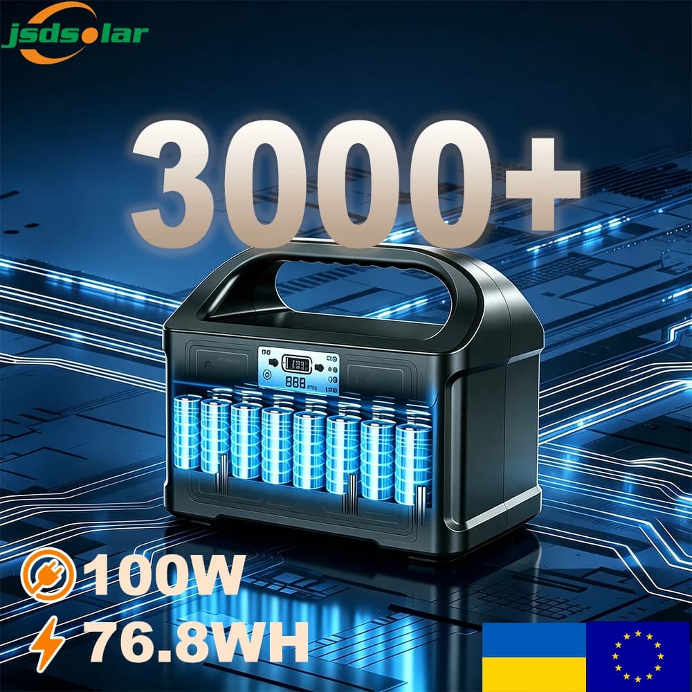 Gaiaray 100W Power Station 12.8V 76.8Wh Charging Battery Pack Portable Generator for Emergencies Outages Camping Pure Sine Wave AC Output Emergency Backup Energy Power Bank for Home Outdoor Use