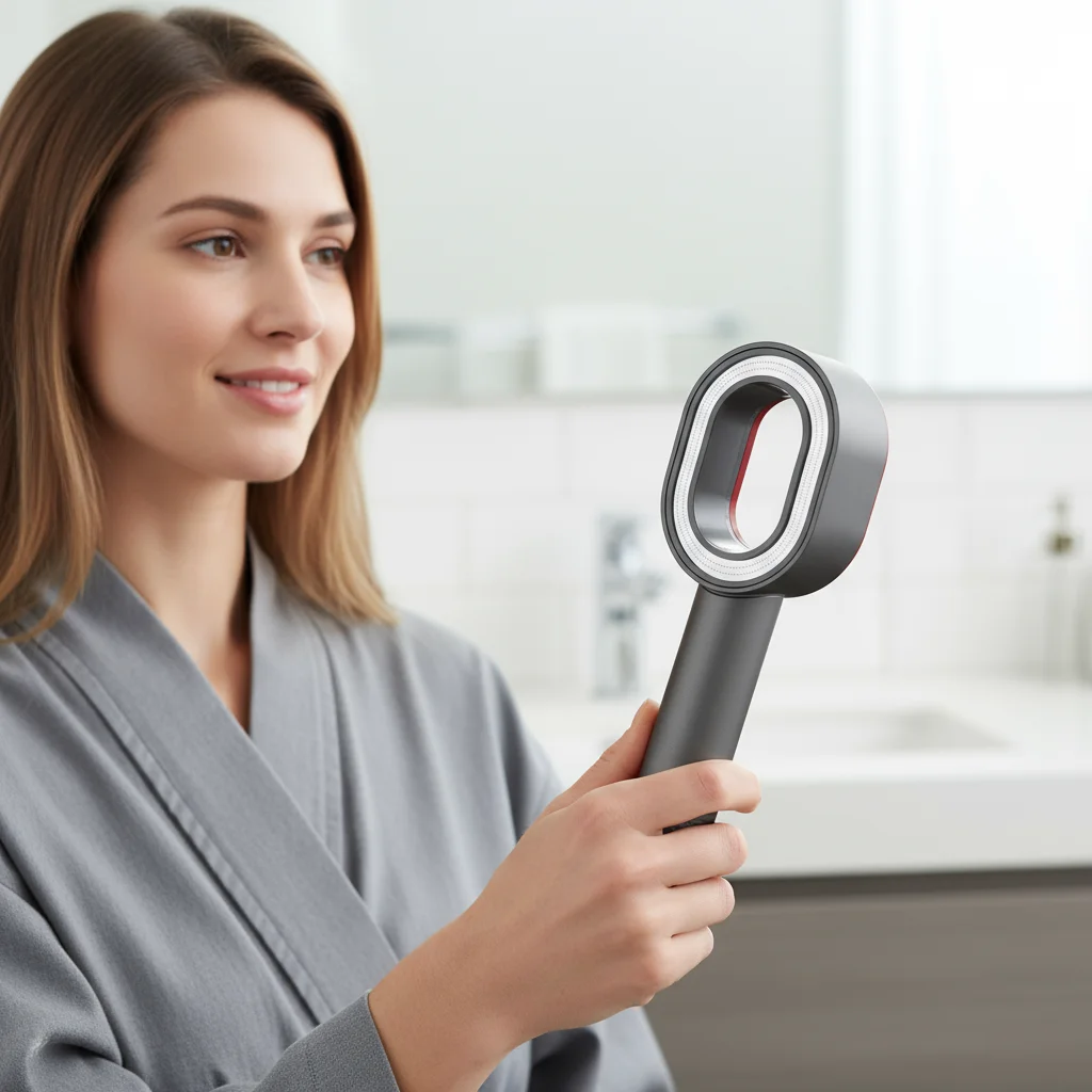 High Pressure Filter Shower Head Water Purifying Handheld Shower Filter for Removing Impurities Water Saving Portable Rainfall Shower Nozzle Bathroom Accessories