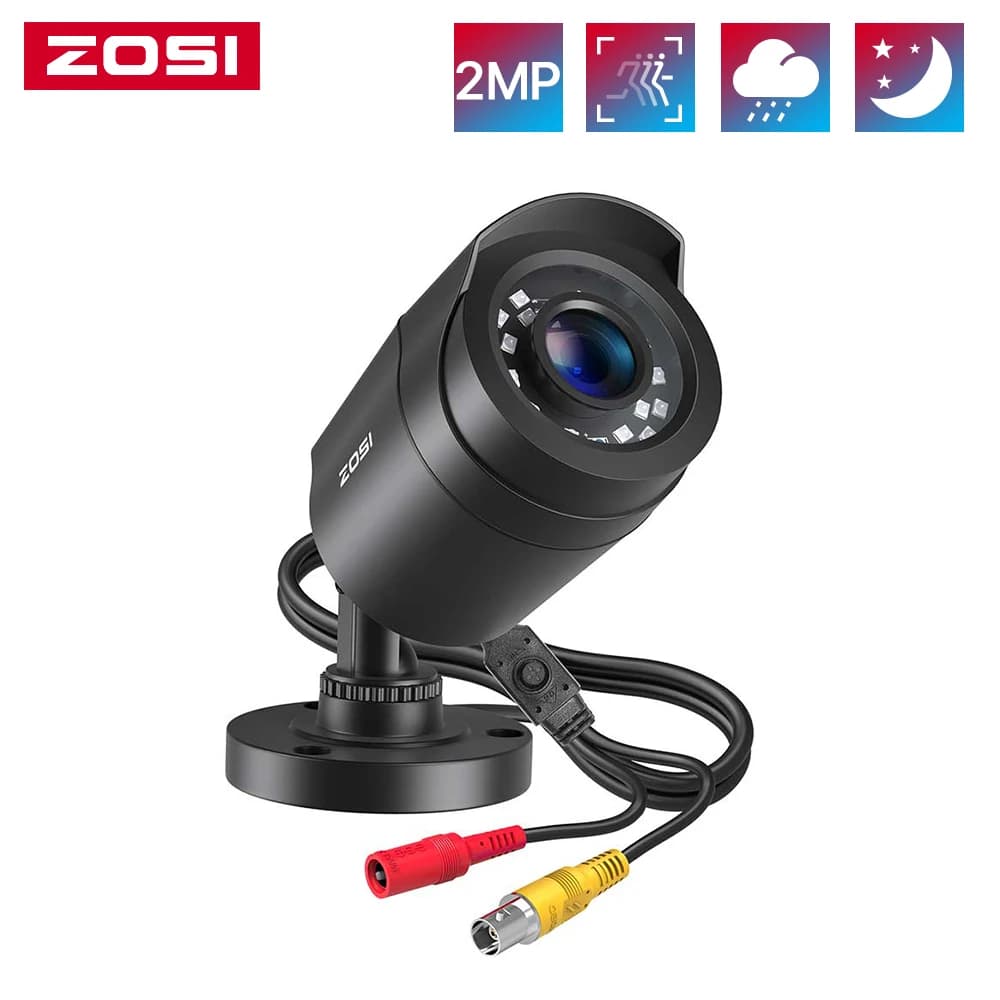 ZOSI 2.0MP 1080p Outdoor Indoor Security Camera 4-in-1 TVI/CVI/AHD/CVBS CCTV Camera for Analog Home Surveillance DVR System