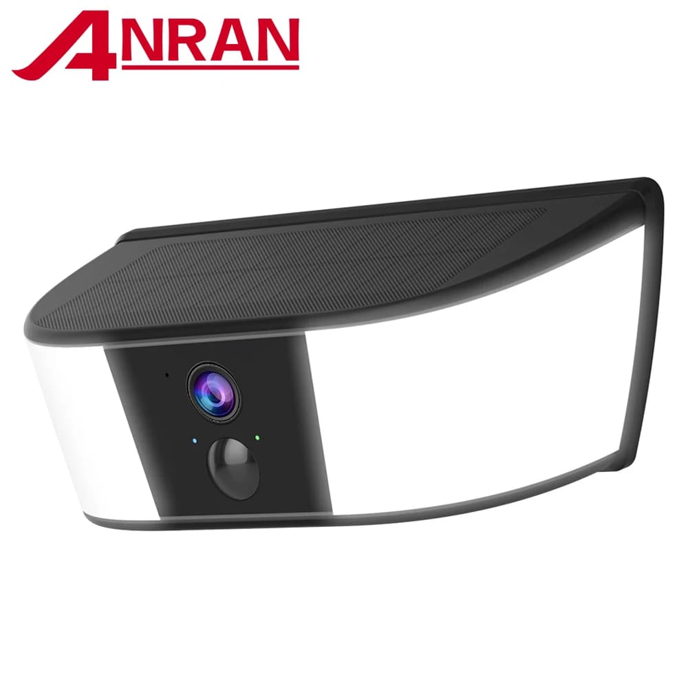 ANRAN Solar Camera Wall Light 2K Outdoor 2.4G WIFI Camera Home Security Cameras Battery Cam,Color Night Vision,Local Alarm,IP66