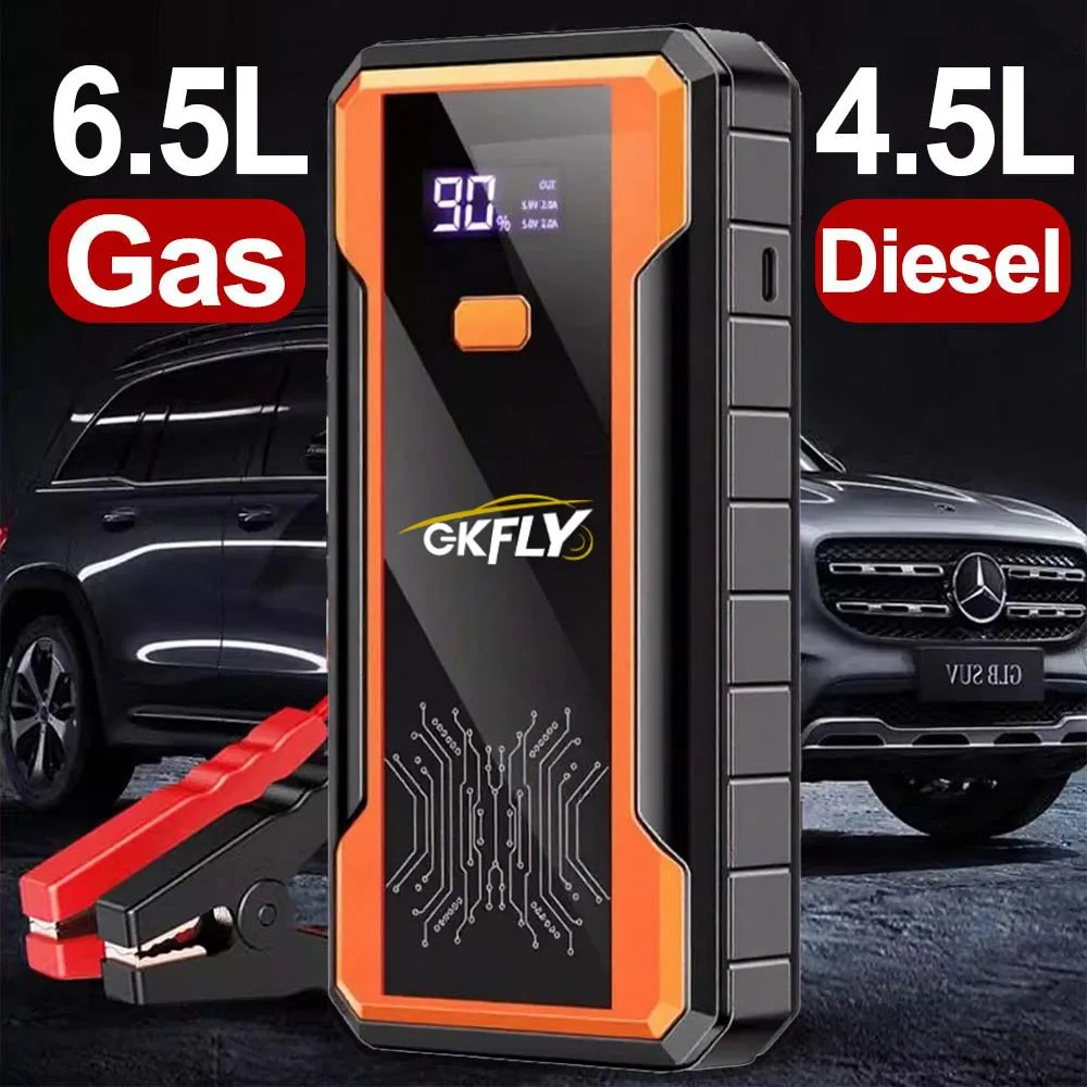 GKFLY Updated 4000A Car Jump Starter Power Bank Car Battery Booster Charger 12V Starting Device Petrol Diesel Car Starter Buster