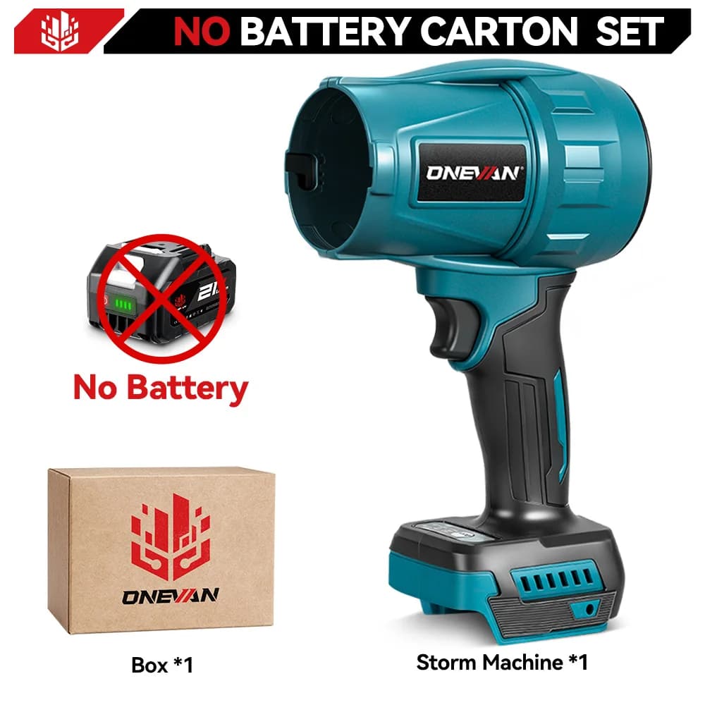 ONEVAN 350M/S Brushless Electric Turbo Fan Blower 3500W Cordless Jet Fan Snow Leaf Dust Air Blowing Tool For Makita Battery Pin