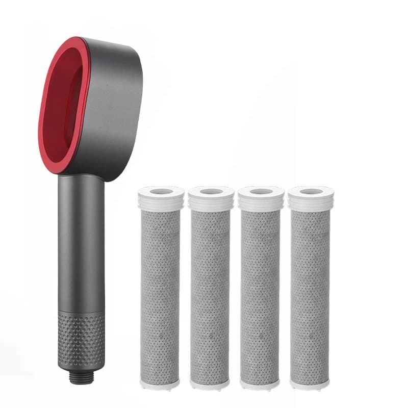 High Pressure Filter Shower Head with Hard Water Filtration & Chlorine Removal, Water Saving Handheld Bathroom Accessories