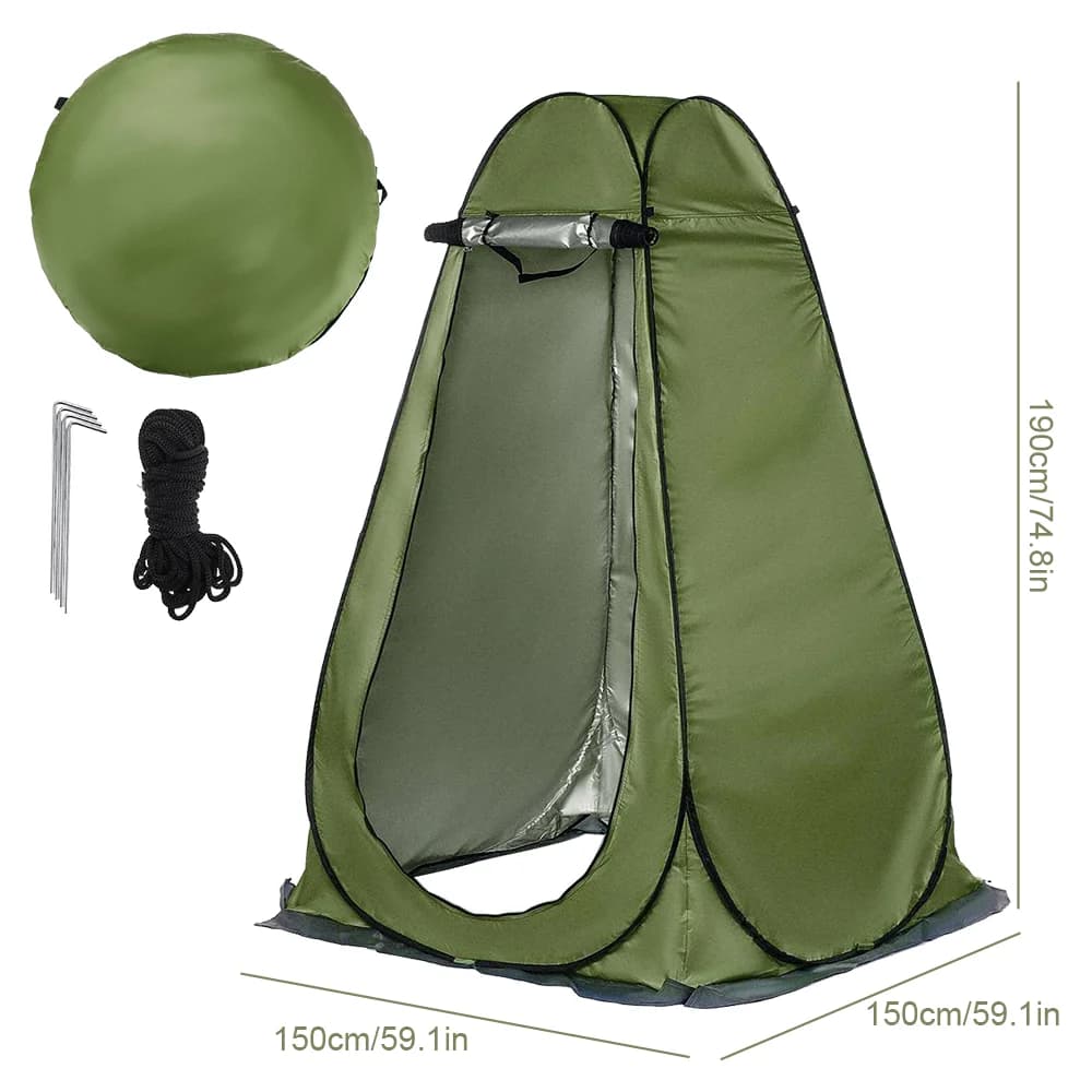 Outdoor Camping Tent Portable Hiking Tent Anti-UV Camouflage Changing Tent 1.5*1.5*1.9m Portable Privacy Shower Toilet Tent for Outdoor Beach Fishing