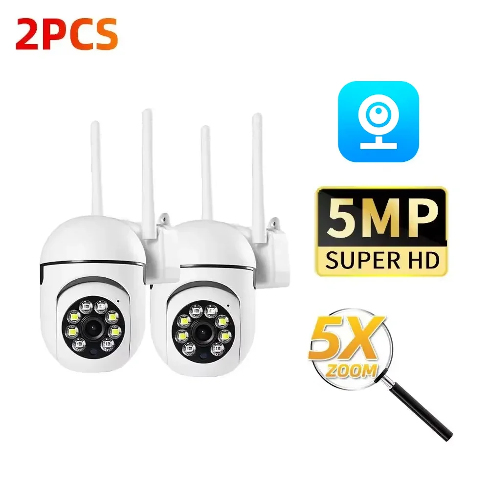 2.4G 1080P PTZ Wifi Camera 5X Digital Zoom Surveillance Camera Indoor Night Vision IP Camera Home Security Protection V380 Pro APP