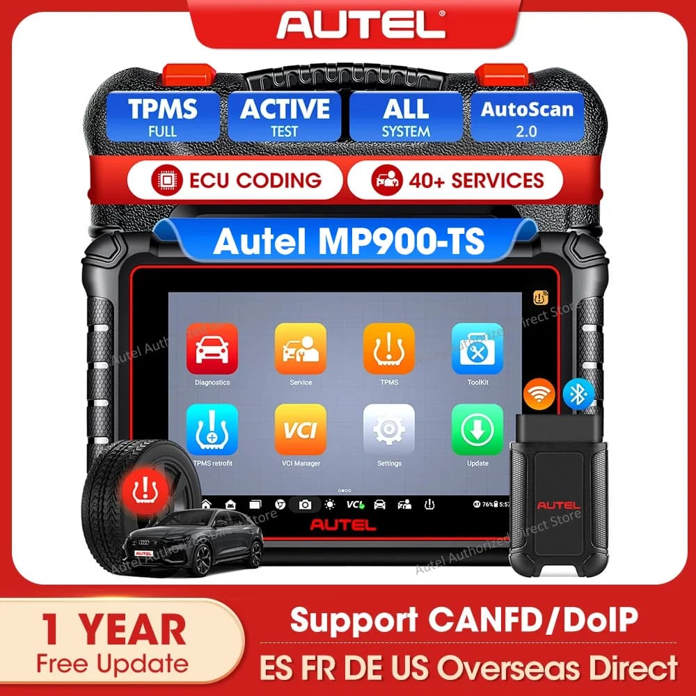 Autel MaxiPRO MP900TS OBD2 Scanner TPMS Diagnostic Tool ECU Coding, Active Test, 40+ Services, CAN FD&DOIP Upgraded of MK808S-TS
