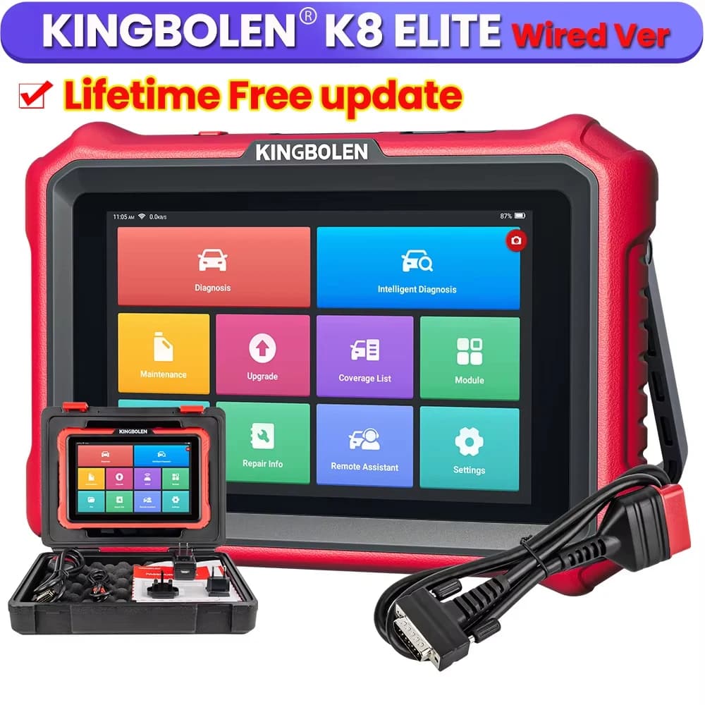 2026 New KINGBOLEN K8 PRO / K8 ELITE Diagnostic Tools For Cars OBD Scanner OBD2 Full System 34 + Resets ECU Coding Free Upgrade