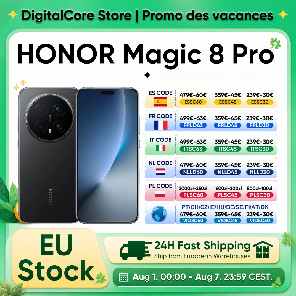 HONOR Magic 8 Pro 5G  EU Version Smartphone Snapdragon 8 Elite Gen 5 200MP AIMAGE 6270mAh 100W  6.71''OLED NFC eSIM Honor