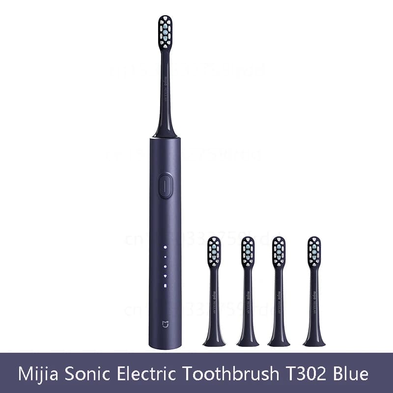 Mijia Sonic Electric Toothbrush T302 3colors 4 Brush Heads IPX8 Water Proof 360° Wireless Charging 4 Modes Cleaning Teeth