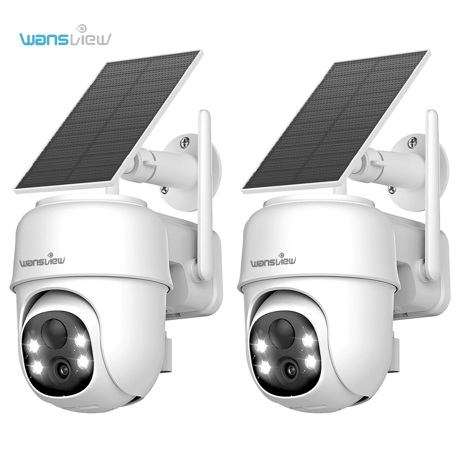Wansview 2K Solar Camera 3MP Outdoor 2.4G Wifi Security Camera Battery Cameras Home Surveillance Protection PIR Human Detect