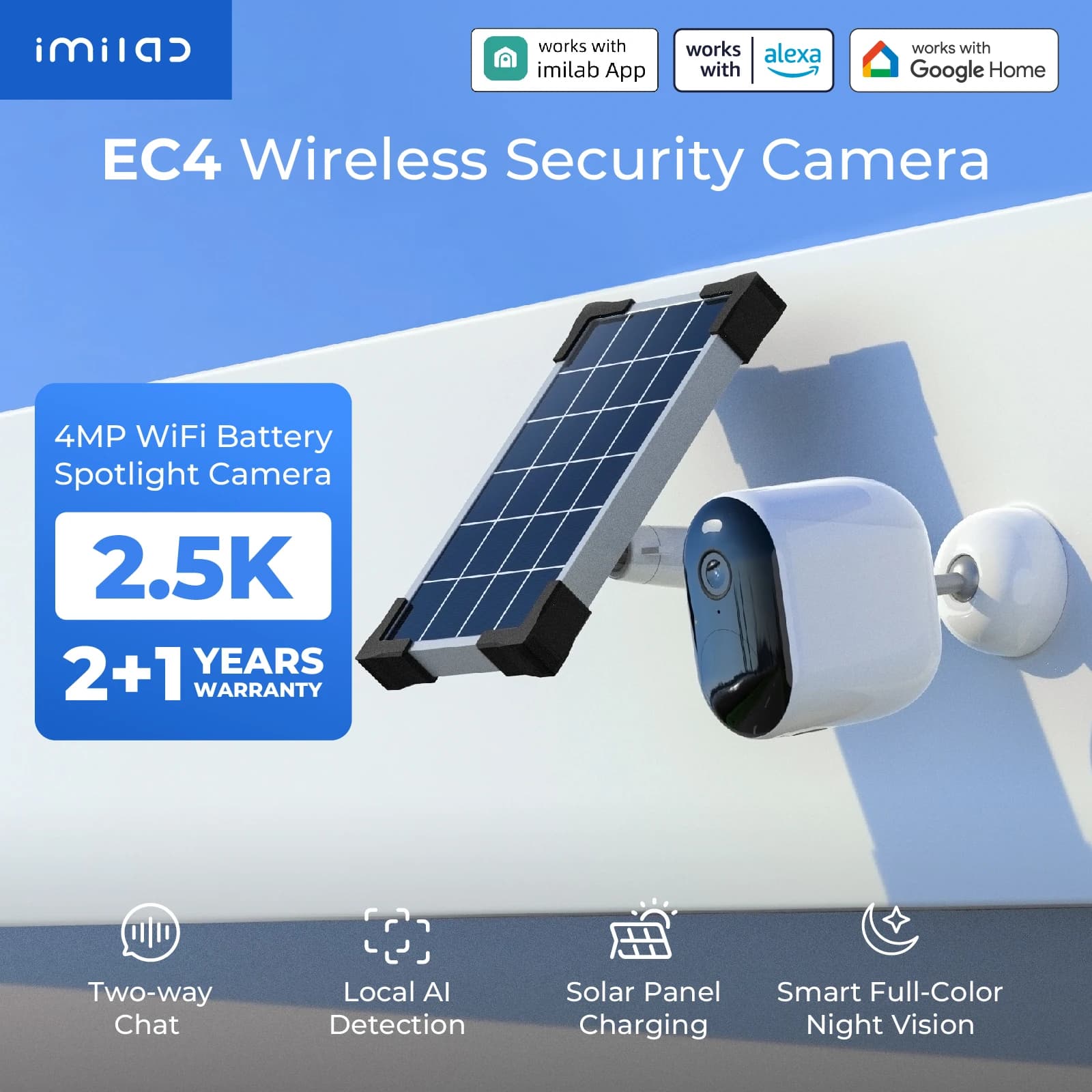 IMILAB EC4 Camera Outdoor Video Surveillance 2.5K HD IP WiFi Web Cam Wireless Smart Home Yard Security Protection CCTV Monittor