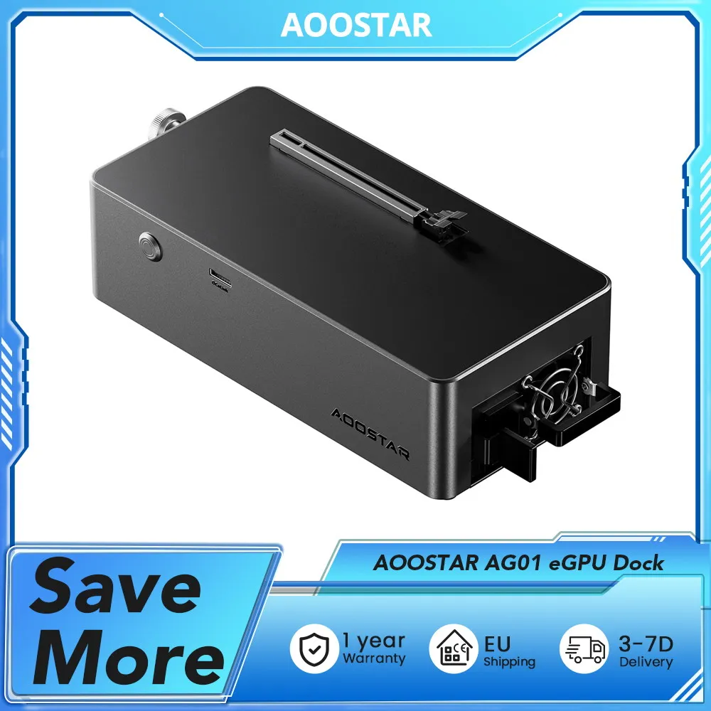 AOOSTAR AG01 eGPU Dock with Oculink Port, Built-in 800W Power Supply, Supports TGX Interface Hot-swap