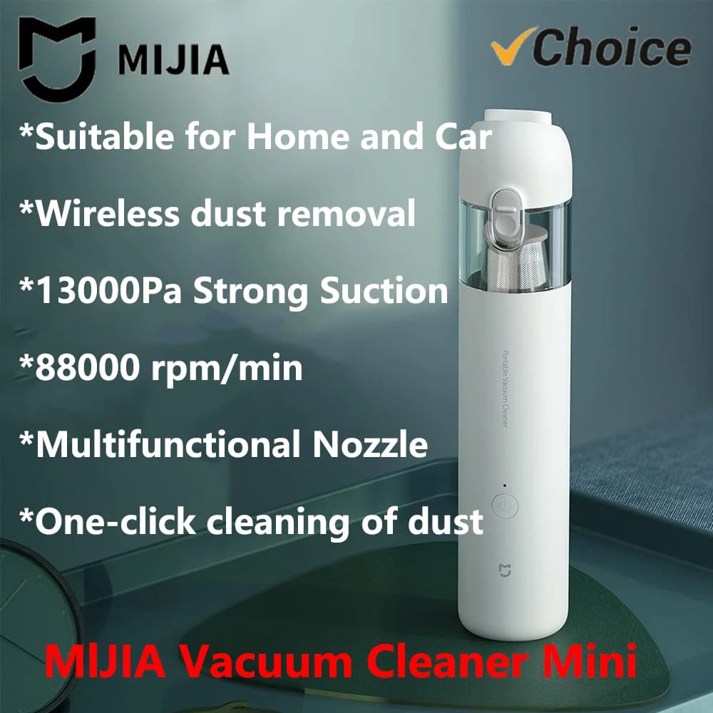 Original MIJIA Portable Handheld Vacuum Cleaner For Home Car Mini Wireless Dust Catcher Collector 13000PA Cyclone Suction