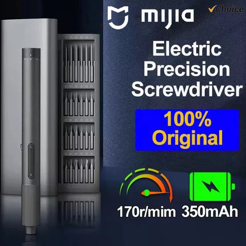 Mijia Electric Precision Screwdriver Magnetic Kit with 24 PCS Screw Heads Power Tools Sets for Smart Home PC Phone Repair