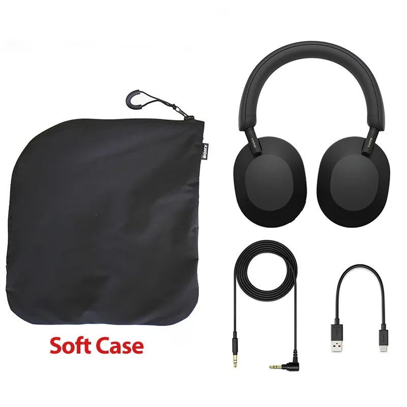 Original Sony WH-1000XM5 Noise Cancelling Headphones Wireless Bluetooth Headset Deep Bass 30Hr Battery Touch Control Comfortable Wear