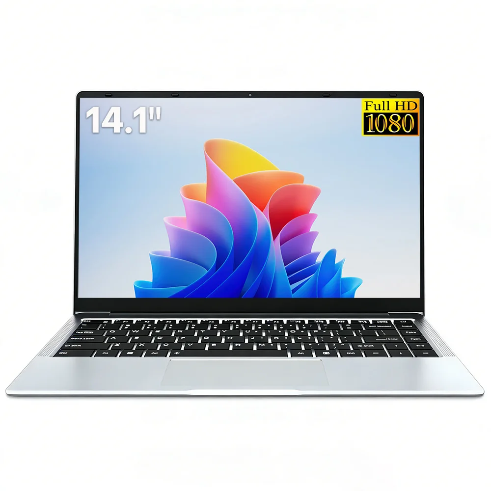 Xiaman 14.1" Windows 11 Pro Laptop Computer Intel Atom A3950 12GB RAM 1TB 2TB SSD Notebook PC 1920*1080P Office Study Laptops