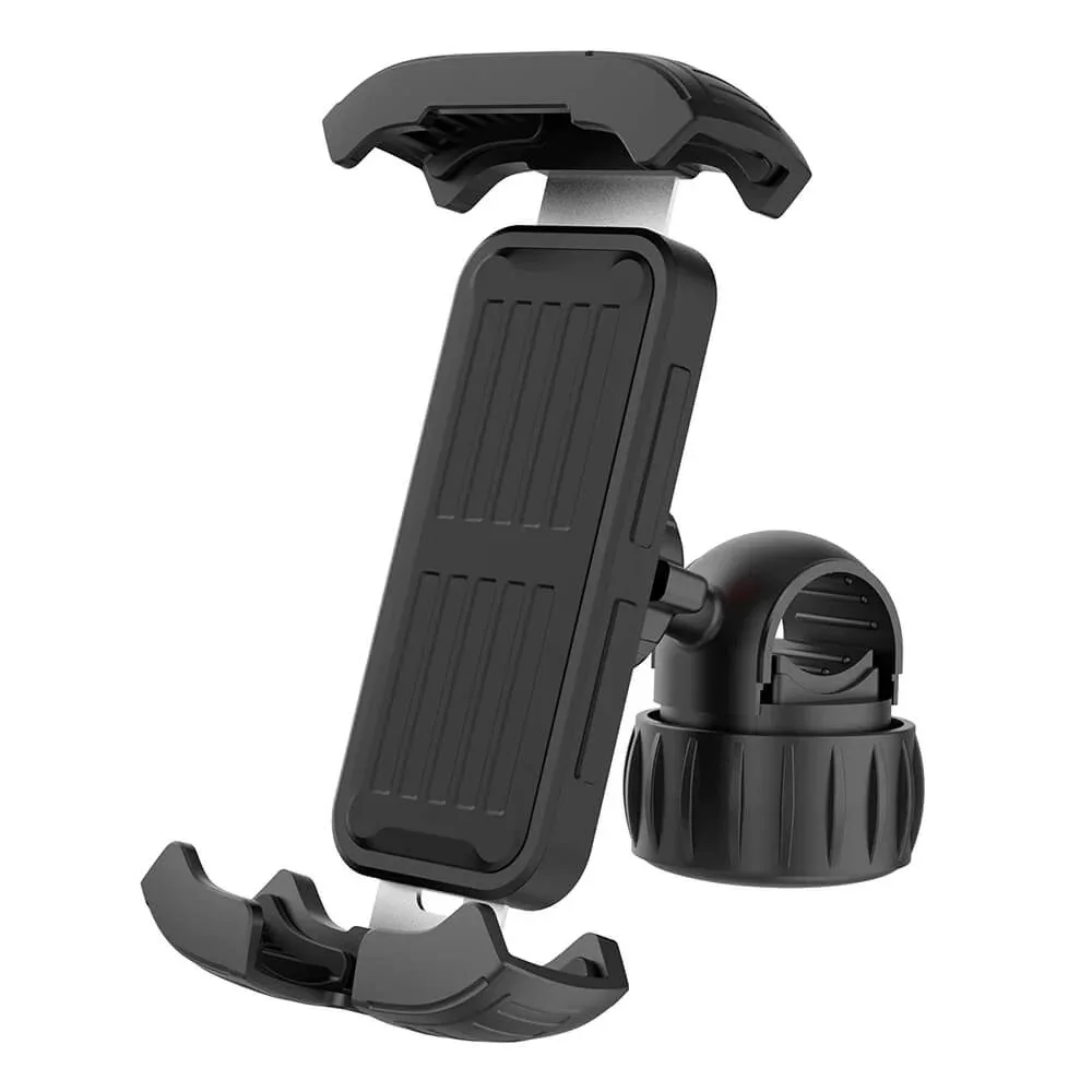 Ebike Phone Mount, Anti-Shake Motorcycle Phone Holder, 1s Lock Bike Phone Holder, Scooter Dirt Bike Handlebar Cell Phone Clamp for iPhone Samsung 4.7-7'' Smartphone