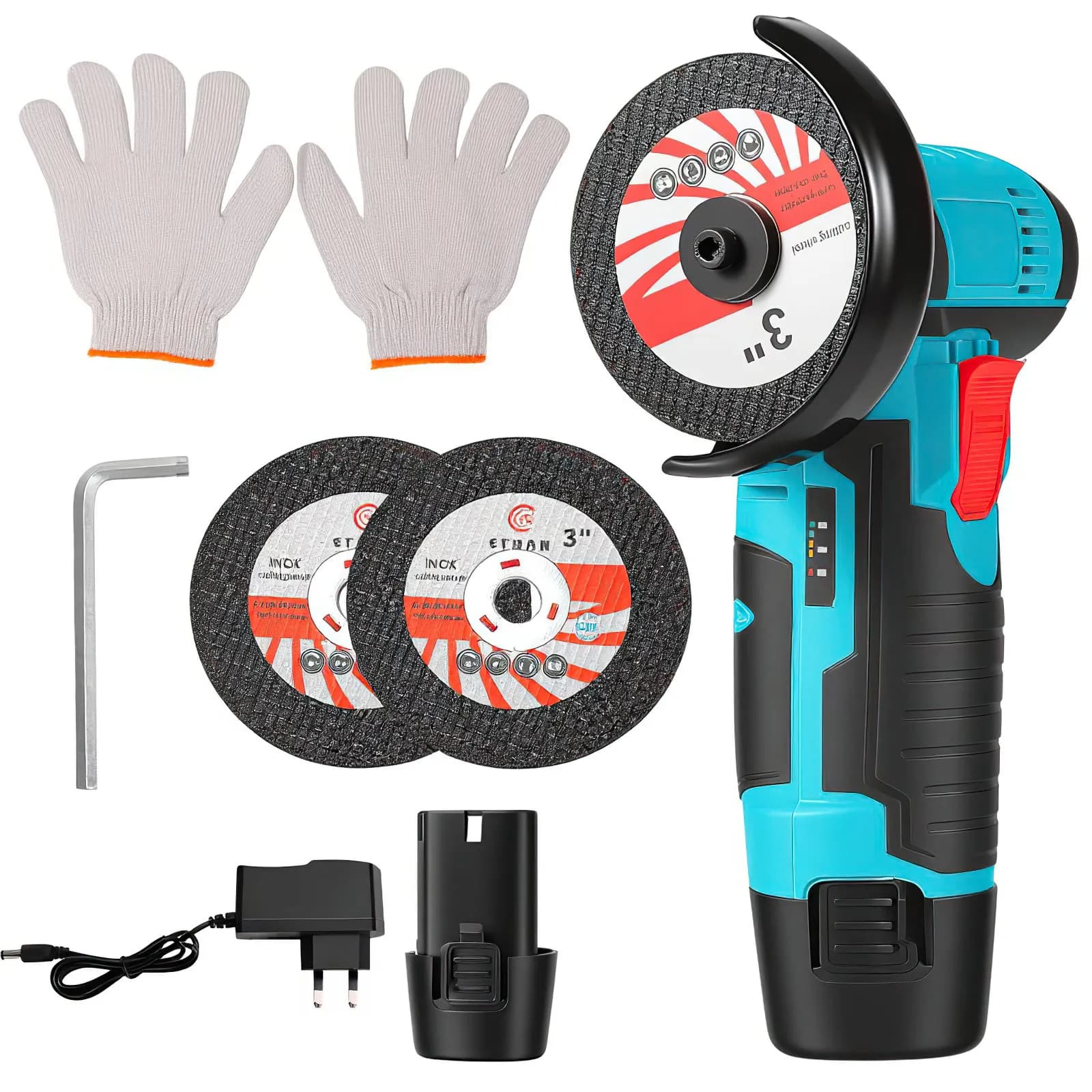 Angle Grinder Precision Cordless Grinder for Tight Spaces 12V Mini Power Tools Brushless Design Ideal for Detailed Polishing & DIY Projects