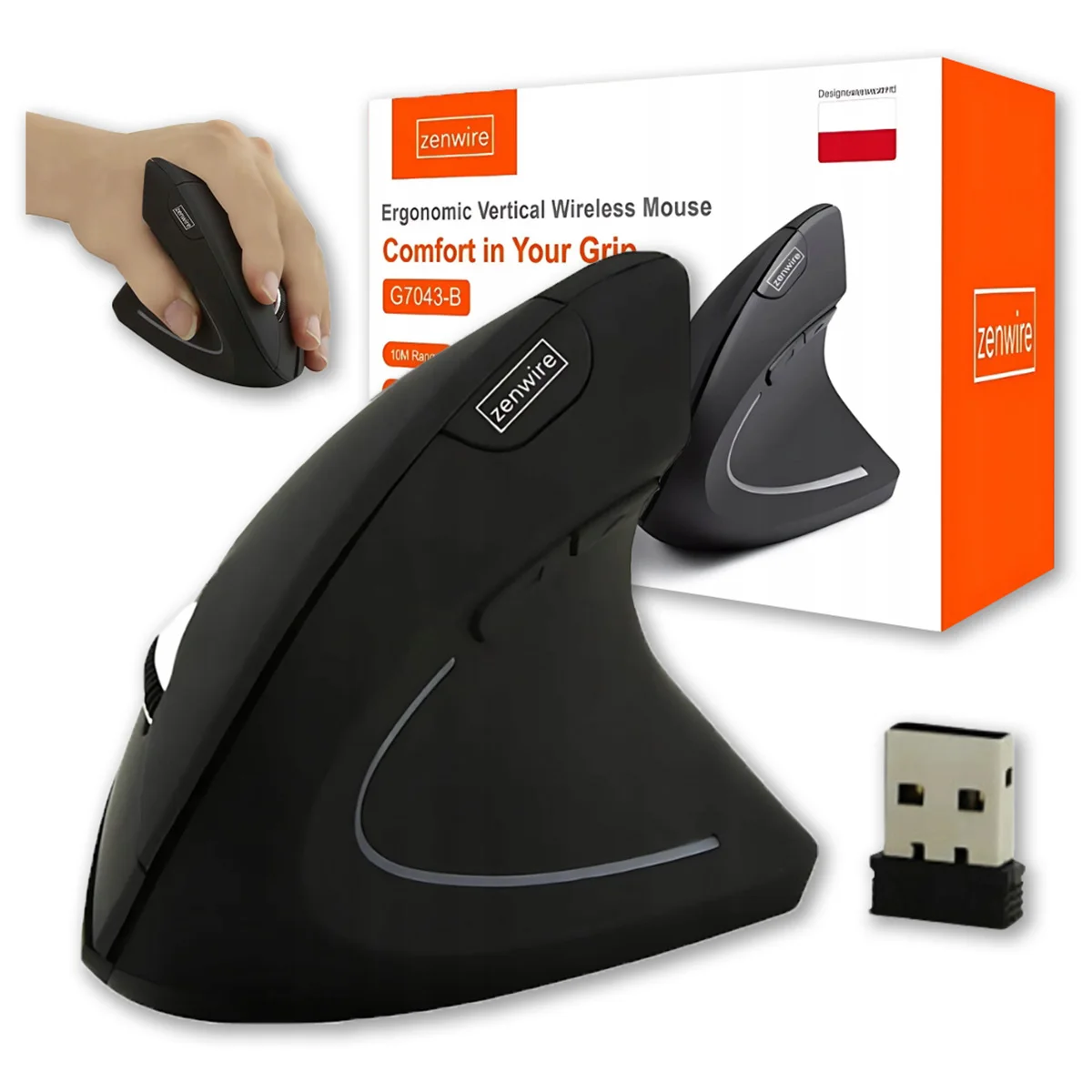MOUSE Vertical Vertical Wireless Mouse Ergonomic Zenwire X7