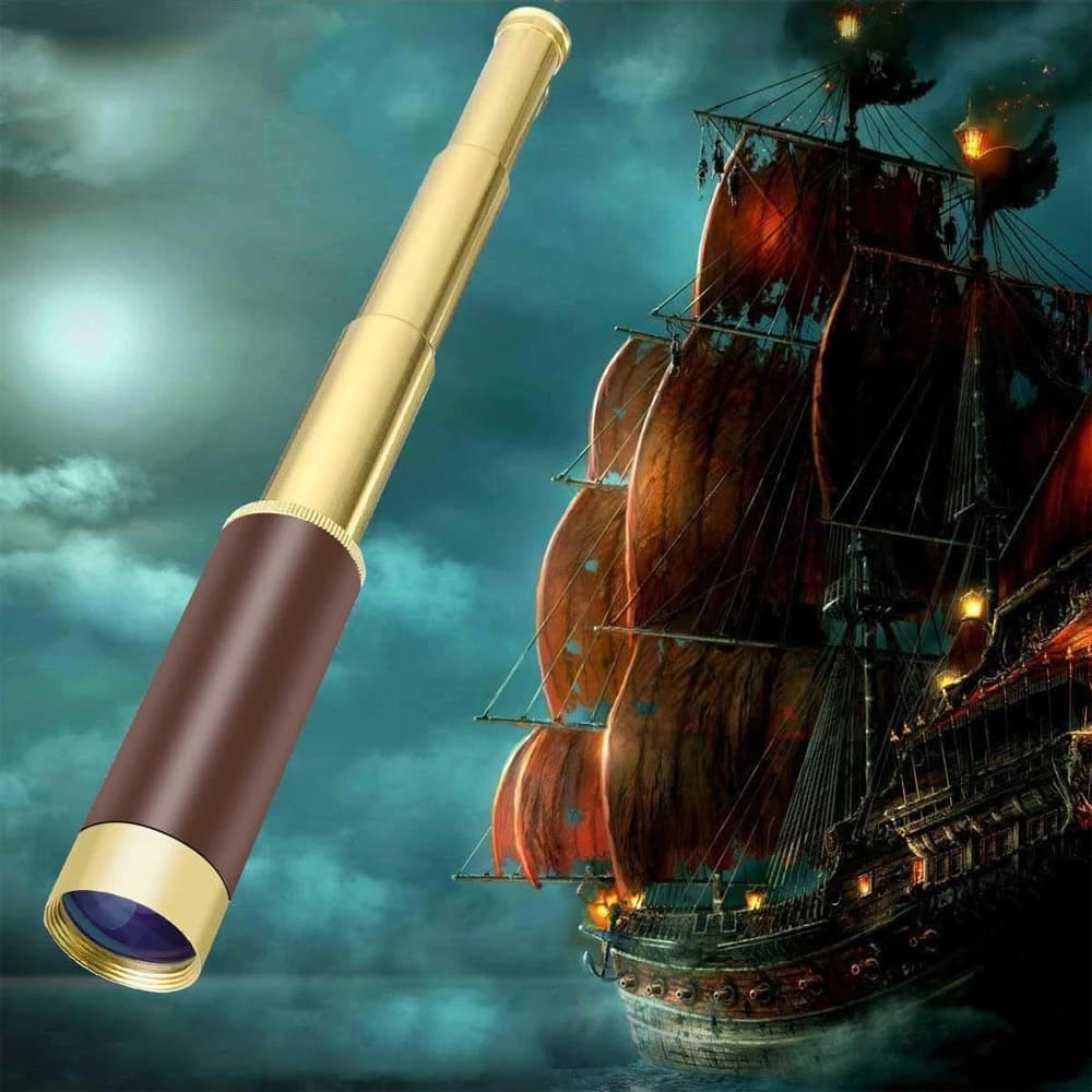 Decorative Telescope Single Eye Telescope 25x Magnification 30cm Fog-proof Bird Watching Hiking Camping High Power Wide Angle Single Eye Sealing Structure for Wildlife Watching Sightseeing Home Accessories