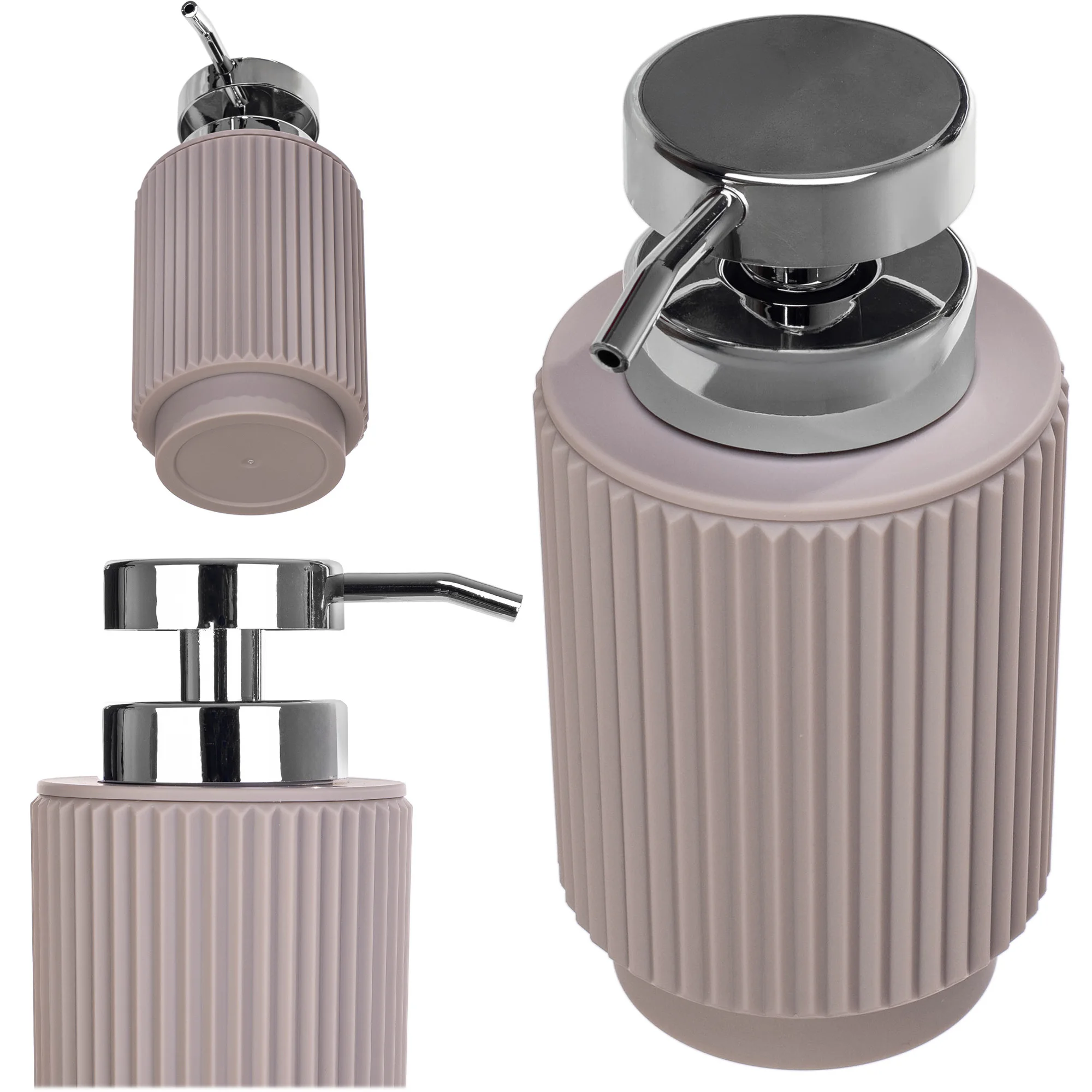 KADAX Liquid Liquid Soap Dispenser Gel Lotion Pump Container For Bathroom Kitchen Elegant Polyresin Soap Feeder Beige 1 PCs