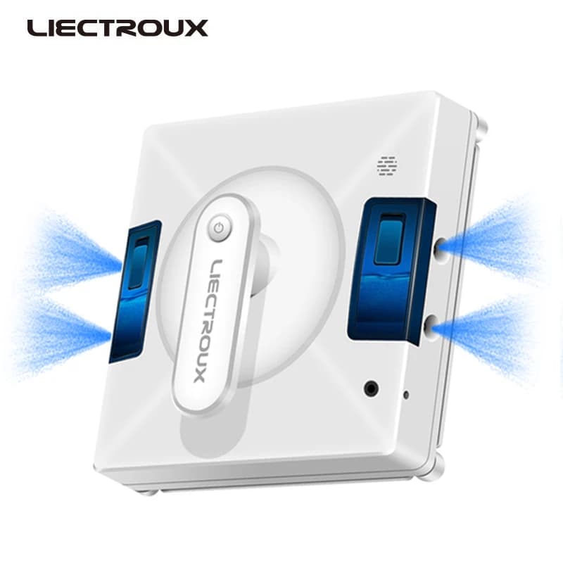 Robot Window Cleaner Liectroux YW509, 4-Way Water Spray,Home Glass Floor Window Robot Vacuum Cleaner,Strong Vacuum,Smart Memory