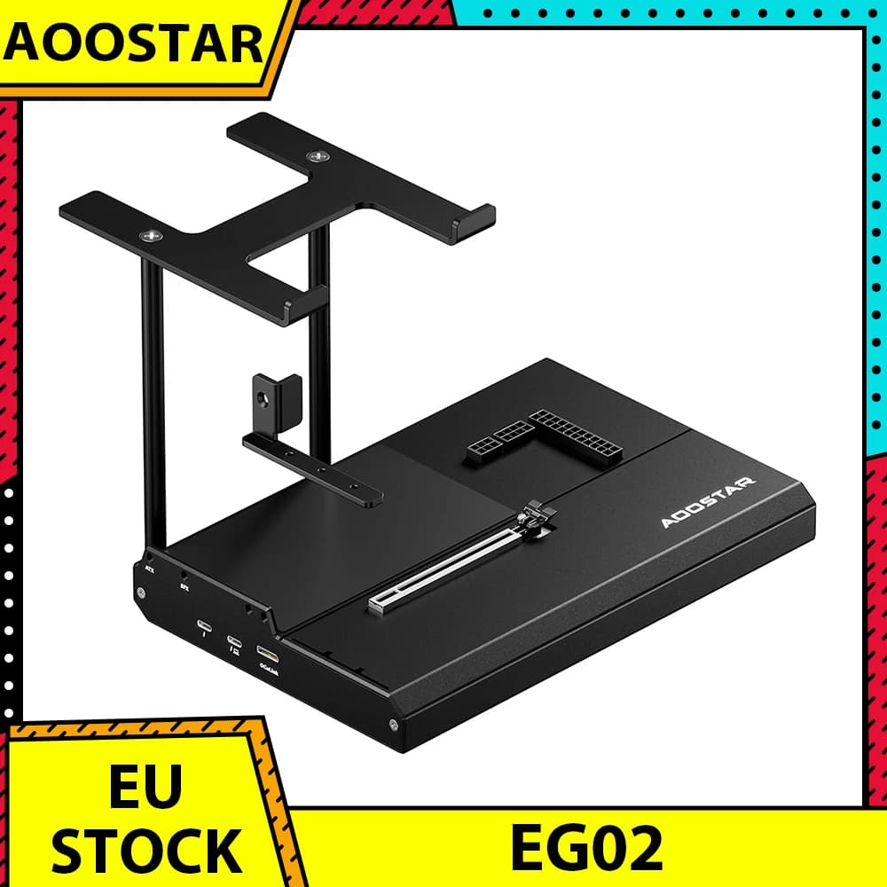 AOOSTAR EG02 eGPU Dock, Oculink (PCIe 4.0 x4) + 2*Thunderbolt 5 Interface, Support ATX/SFX Power Supply